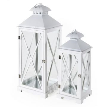 VERDELOOK - LANTERNA ARLES BIANCA 24X24X65
