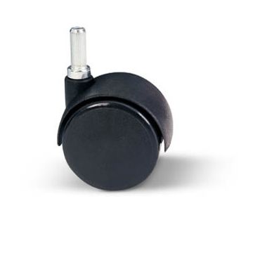 RUOTA CON SUPPORTO A CUFFIA IN TERMOPLASTICO NERO DIAMETRO 50 MM RUOTA CON SUPPORTO A CUFFIA IN TERMOPLASTICO NERO DIAMETRO 50 MM