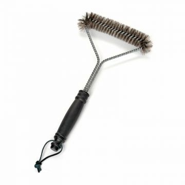 GMR - SPAZZOLA TRAINGOLARE ACCIAIO ZINCATO PER BARBECUE 40 CM