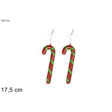 DECORAZIONE DA APPENDERE A FORMA DI BASTONCINI SET DA 2 PZ CANDY DECORAZIONE DA APPENDERE A FORMA DI BASTONCINI SET DA 2 PZ CANDY