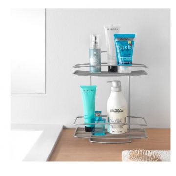 METALTEX - MENSOLA RETTANGOLARE BAGNO 2 PIANI ONDA PT