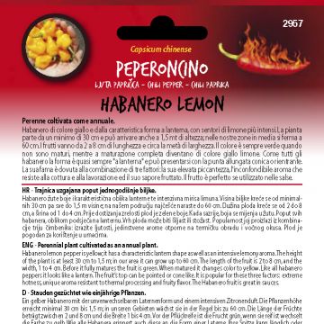 SEMENTI DOTTO - SEMENTI HOT PEPPERS HABANERO LEMON