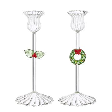 PORTACANDELE NATALIZIO CON CORONA O AGRIFOGLIO 2 ASSORTIMENTI PREZZO CAD PORTACANDELE NATALIZIO CON CORONA O AGRIFOGLIO 2 ASSORTIMENTI PREZZO CAD