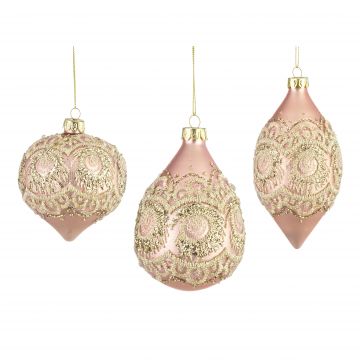 BIZZOTTO - PENDAGLIO VETRO MURANO ROSA ASS 3 FORME PREZZO CADUNO INDICARE PREFERENZA