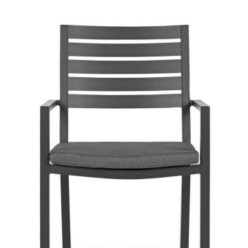 BIZZOTTO - SEDIA DA ESTERNO CON BRACIOLI HELINA ANTRACITE LH32