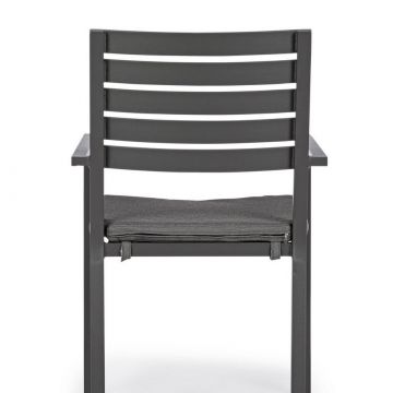 BIZZOTTO - SEDIA DA ESTERNO CON BRACIOLI HELINA ANTRACITE LH32