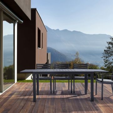 BIZZOTTO - SEDIA DA ESTERNO CON BRACIOLI HELINA ANTRACITE LH32