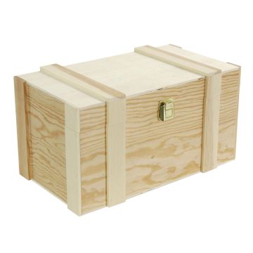 VACCHETTI - CASSETTA PORTABOTTIGLIE 2+2 PINO NAT LIST 37X21X19H CM