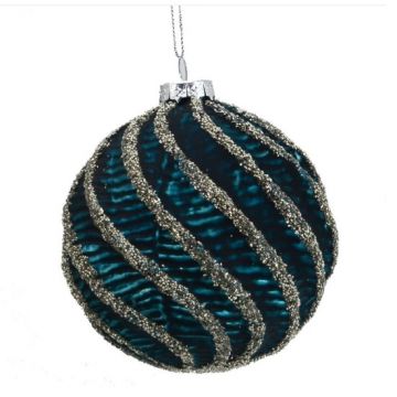 PALLINA VETRO OTTANIO GLITTER ARGENTO CMØ8 PALLINA VETRO OTTANIO GLITTER ARGENTO CMØ8
