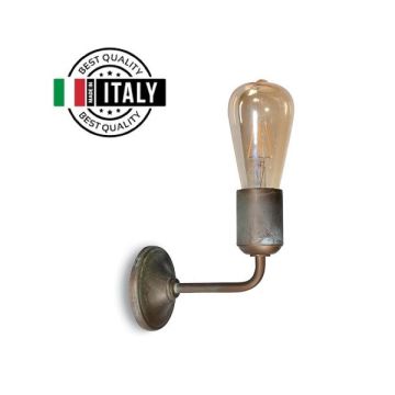 MORETTI LUCE S.N.C. - APPLIQUE DA PARETE IN OTTONE ANTICATO 1XE27 SERIE LUMEN MORETTI