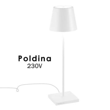 LAMPADA DA TAVOLO POLDINA 230V BIANCA CCT2200/2700/3000K 400/440/451LM ZAFFERANO LAMPADA DA TAVOLO POLDINA 230V BIANCA CCT2200/2700/3000K 400/440/451LM ZAFFERANO