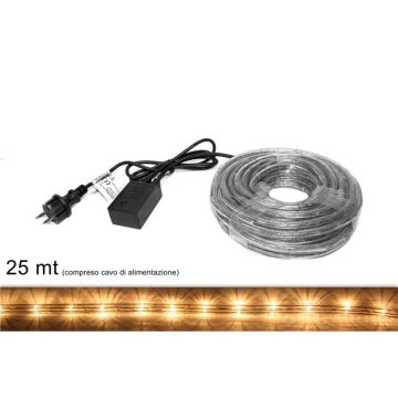 DUE ESSE CHRISTMAS - TUBO LED 25 MT TRE VIE BIANCO CALDO