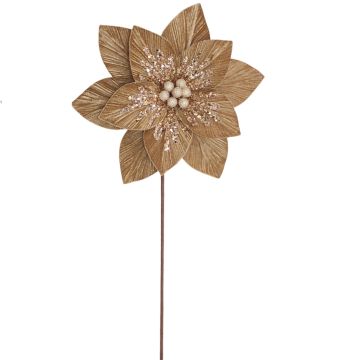 STELLA DI NATALE POINSETTA ORO ARTIFICIALE PER COMPOSIZIONI E DECORO NATALIZIO I STELLA DI NATALE POINSETTA ORO ARTIFICIALE PER COMPOSIZIONI E DECORO NATALIZIO I
