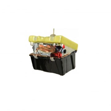PENDAGLIO VETRO CON CASSETTA ATTREZZI 9X6,2XH.7,4CM