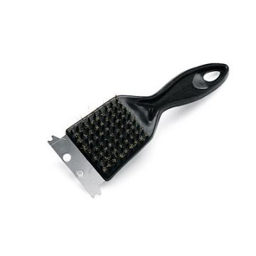 OMPAGRILL - SPAZZOLA BARBECUE ACCIAIO CON RASCHIETTO PULIZIA GRIGLIE 31 CM