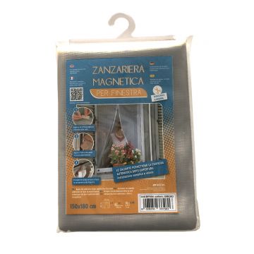 MEDAL - ZANZARIERA PANNELLI MAGNETICA PER FINESTRA 150X180 GRIGIA