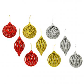 GIOCOPLAST NATALE - MAXI ADDOBBO GLITTER 18-22CM  PREZZO CADUNO INDICARE LA PREFERENZA