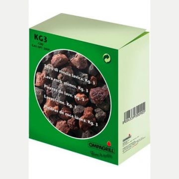 OMPAGRILL - ROCCIA LAVICA PER BARBECUE 3 KG