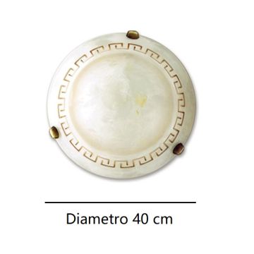 FAN EUROPE - PLAFONIERA DA SOFFITTO IN VETRO AMBRATO DIAMETRO 4O CM 2XE27 TRECENTO FAN