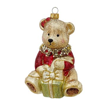 ORSA DA APPENDERE CON REGALO VETRO DECORAZIONE NATALIZIA HUG H13,5 BIZZOTTO ORSA DA APPENDERE CON REGALO VETRO DECORAZIONE NATALIZIA HUG H13,5 BIZZOTTO
