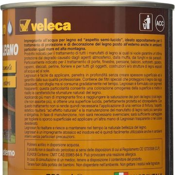 VELECA - LEGNOSAN IMPREGNANTE TRASPARENTE ML750 DI VELECA