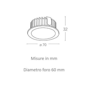 FAN EUROPE - FARETTO INCASSO COLORE ORO LUCIDO A LED 5W LUCE BIANCA NATURALE 4000K FUSION FAN