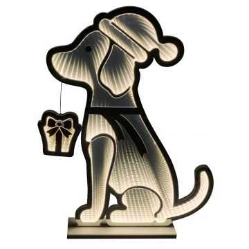 GIOCOPLAST NATALE - CAGNOLINO 80 CM LED BIANCO CALDO IP44  INFINITY