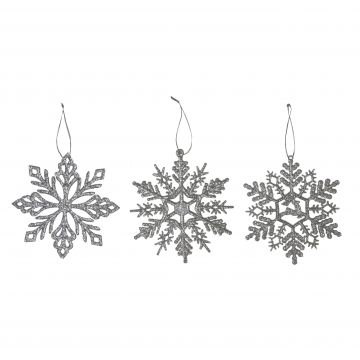 FIOCCO DI NEVE GLITTER ARGENTO 10CM ASS PREZZO CADUNO INDICARE MODELLO