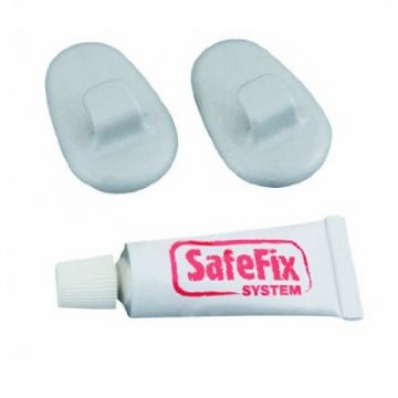 METALTEX - SET 2 GANCI IN PLASTICA PA + COLLA EXTRA FORTE SAFE FIX - QUICK BOX