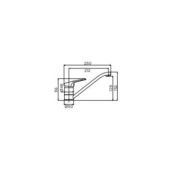 IDRO BRIC - LAVELLO DA CUCINA BOCCA GIREVOLE SERIE MIA CROMATO Ø40 MM