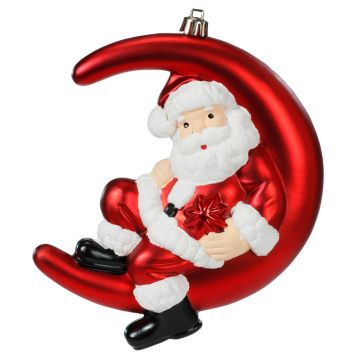 INGES'S CHRISTMAS - APPENDINO BABBO NATALE SULLA LUNA PLASTICA 20 CM