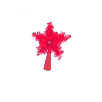 GIOCOPLAST NATALE - PUNTALE STELLA BOA ROSSO CM.24