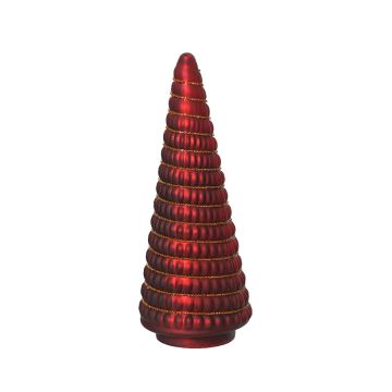 KAEMINGK - ALBERO DECORATIVO NATALIZIO IN VETRO ROSSO OPACO CON STRASS KAEMINGK D12X30 CM