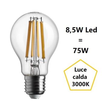 LAMPADINA GOCCIA A LED 8,5W LUCE CALDA 3000K 1055 LUMEN E27 BOT LIGHTING LAMPADINA GOCCIA A LED 8,5W LUCE CALDA 3000K 1055 LUMEN E27 BOT LIGHTING