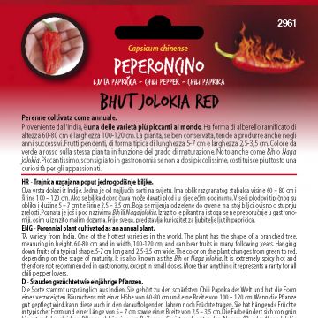 SEMENTI DOTTO - SEMENTI HOT PEPPERS BHUT JOLOKIA RED