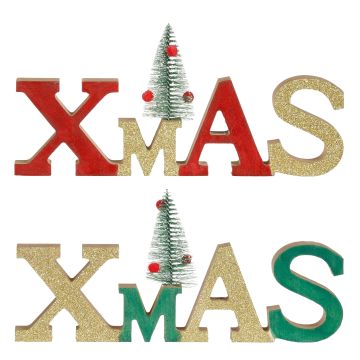 SCRITTA NATALIZIA XMAS ROSSO VERDE DA APPOGGIO 26X12X4 CM SCRITTA NATALIZIA XMAS ROSSO VERDE DA APPOGGIO 26X12X4 CM