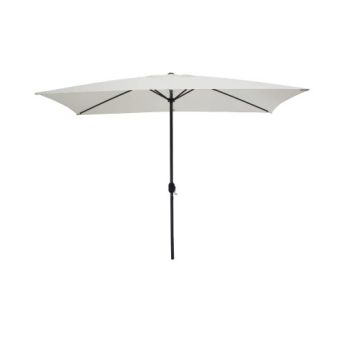 OMBRELLONE 3X2 M ECRU' ACCIAIO APERTURA A MANOVELLA PER ESTERNO BASE ESCLUSA