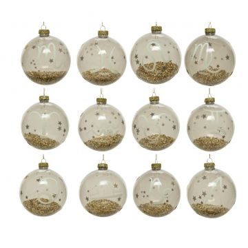KAEMINGK - PALLINA FRONZOLO ORO SEGNI ZODIACALI D 10 CM PREZZO CADUNO