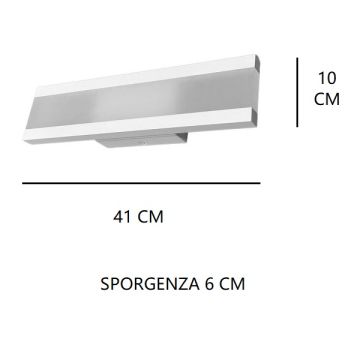 PROMOLUCE.COM - APPLIQUE DA PARETE BIANCA LED 22W CCT 3000K/4000K 1974 LUMEN 41CM RAIL PROMOLUCE
