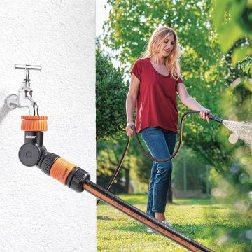 CLABER - SNODO A RUBINETTO CLABER PER IRRIGAZIONE CON ATTACCO TRE QUARTI E UN POLLICE OR