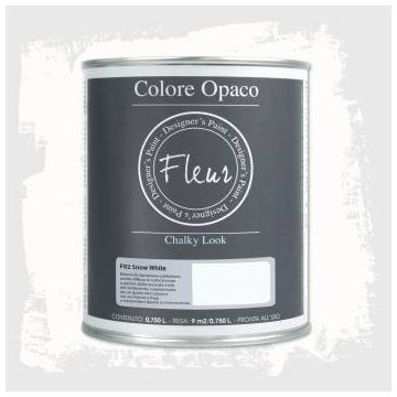 FLEUR - FLEUR CHALKY COLORE OPACO EFFETTO GESSO 750 ML F02 SNOW WHITE