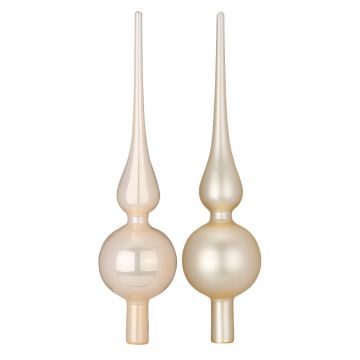 INGES'S CHRISTMAS - PUNTALE PER ALBERO CHAMPAGNE VETRO 28 CM PREZZO CADUNO INDICARE IL MODELLO