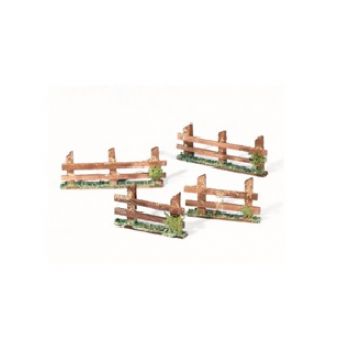 RECINTO COMPONIBILE LEGNO BERTONI PER PRESEPE E MODELLISMO 4 PEZZI 14×8 CM