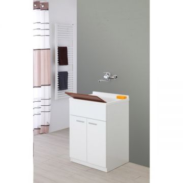 LAVATOIO BIANCO LUCIDO DUE ANTE 60 CM RUBINETTO ESCLUSO LAVATOIO BIANCO LUCIDO DUE ANTE 60 CM RUBINETTO ESCLUSO