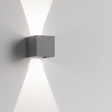 AFFRALUX - APPLIQUE PARETE CUBO DA ESTERNO ANTRACITE A LED 16W 4000K HOTSHOT AFFRALUX