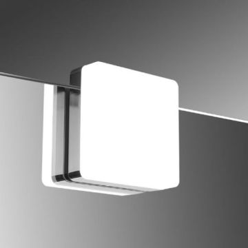 FAN EUROPE - APPLIQUE DA SPECCHIO QUADRATA A LED 4W FINITURA CROMO DIVA FAN