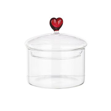 PORTACONFETTI VETRO CON CUORE ROSSO 3D DECORAZIONE IDEA REGALO ASTREA BIZZOTTO PORTACONFETTI VETRO CON CUORE ROSSO 3D DECORAZIONE IDEA REGALO ASTREA BIZZOTTO