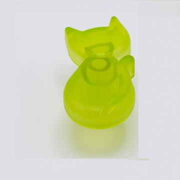 POLIPLAST - POMOLO ANIMALIER GATTO EFFETTO VETRO SATINATO VERDE