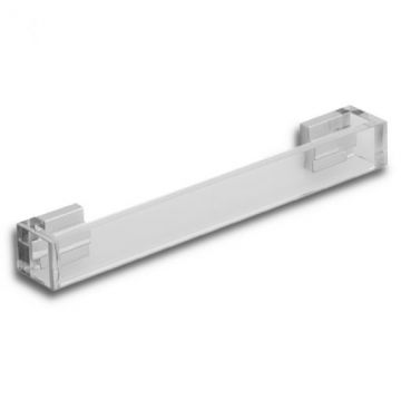 MANIGLIA OMEGA TRASPARENTE CON INSERTI CROMATI LUCIDI MANIGLIA OMEGA TRASPARENTE CON INSERTI CROMATI LUCIDI