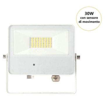 BENEITO FAURE - FARO PROIETTORE CON SENSORE DI MOVIMENTO LED 30W 4000K BIANCO SKY M.WAVE BENEITO